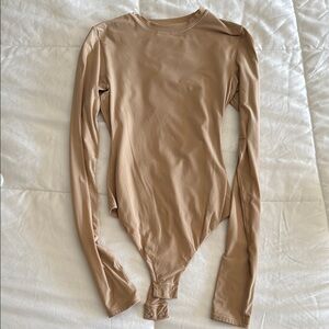 SKIMS Tan Long Sleeve Bodysuit